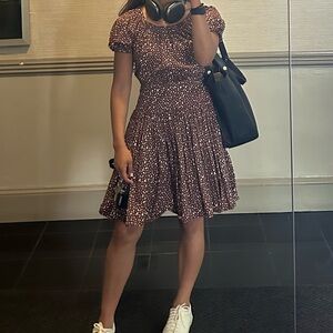 J. Crew Burgundy Floral Mini Dress